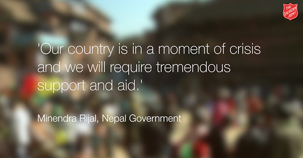 General André Cox calls international appeal for Nepal