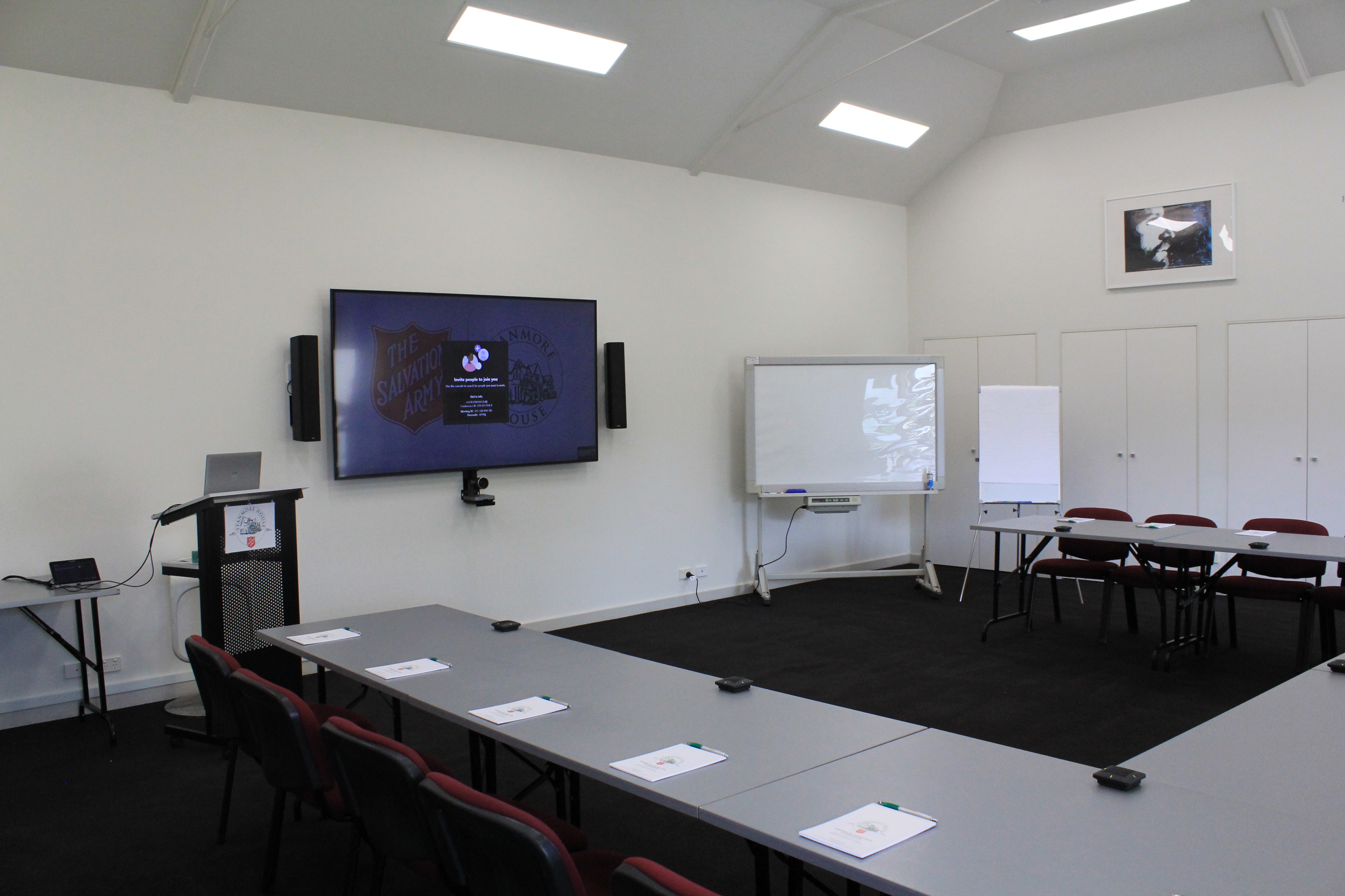 many seating arrangements available and Video Conferencing as well.