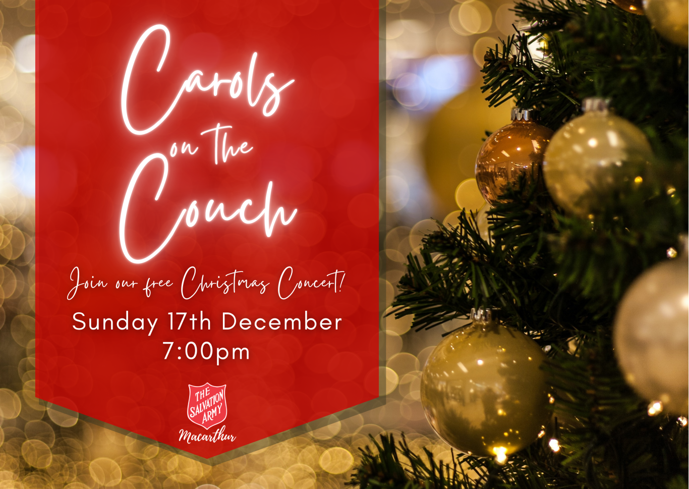 Carols on the Couch | Macarthur Salvos | The Salvation Army Australia