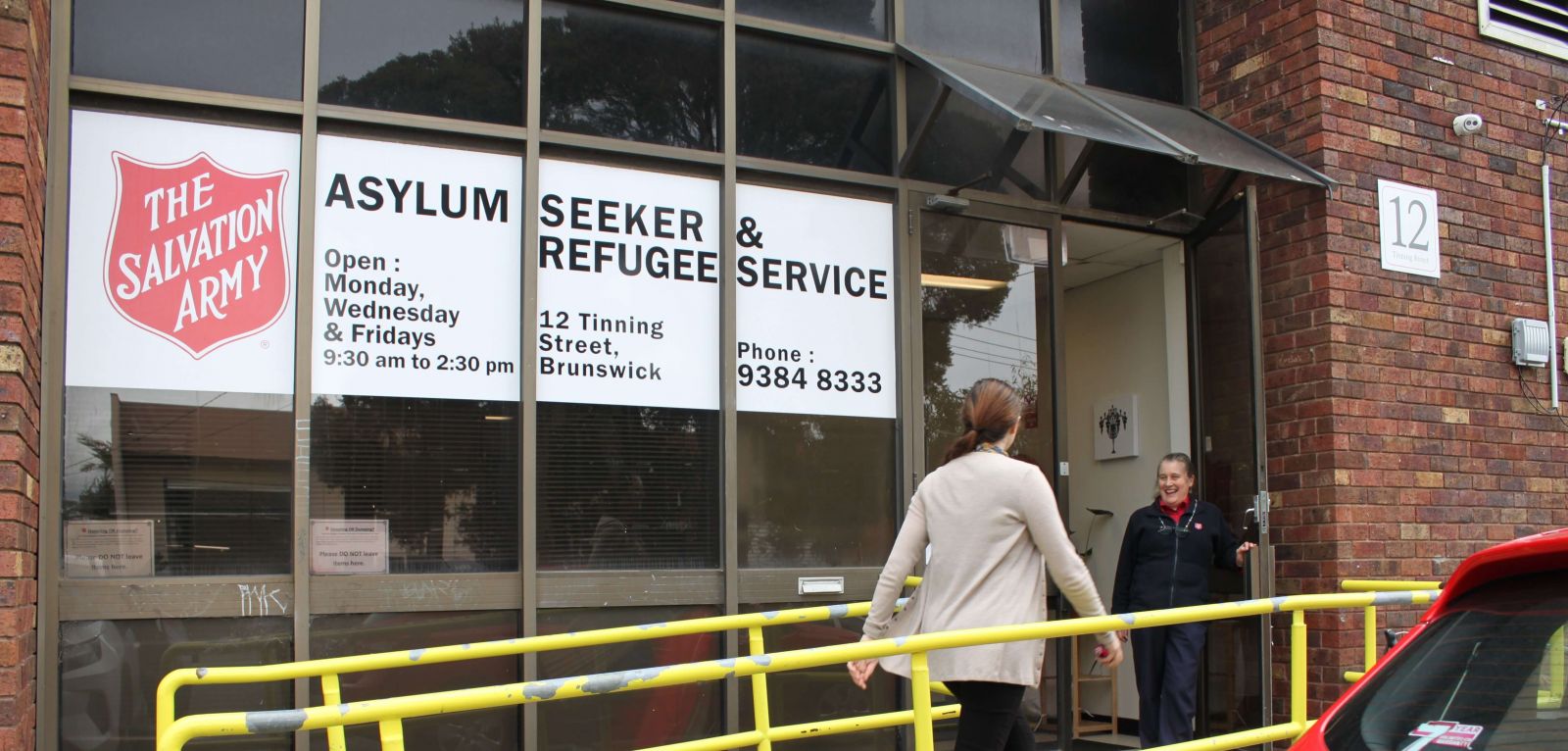 Asylum refugee services building