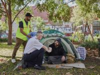 Salvos support working talking to youth experiencing homelessness