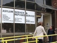 Asylum Seekers and Refugee Services building entrance