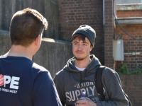 Salvos support working talking to youth experiencing homelessness