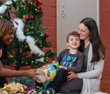 A wonderful Christmas gift was joyfully given by a Salvos volunteer and her son, bringing lots of happiness and excitement.