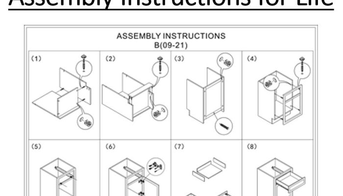 Life's Assembly Instructions