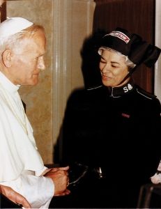 Pope John Paul II and Eva Burrows