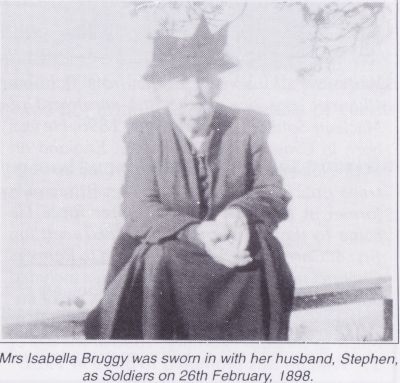 Newspaper clipping of Mrs Isabella Bruggy
