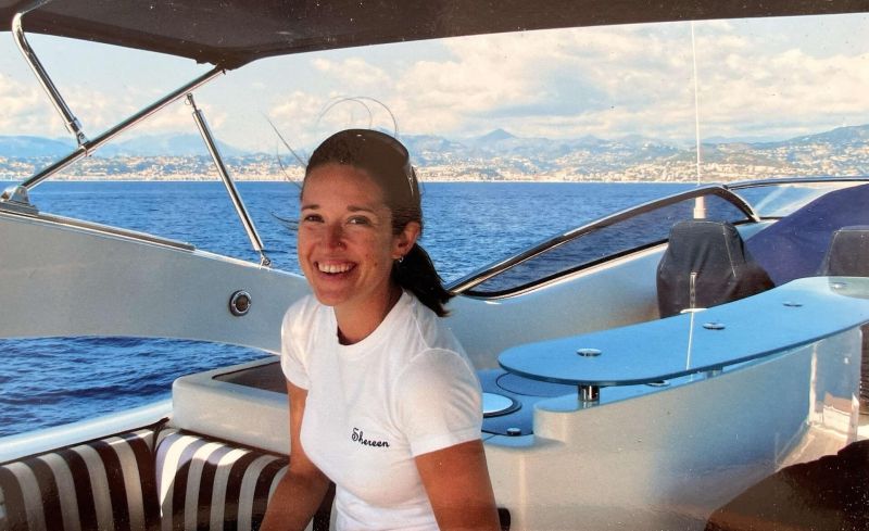 Lucy in her previous role as superyacht captain. 