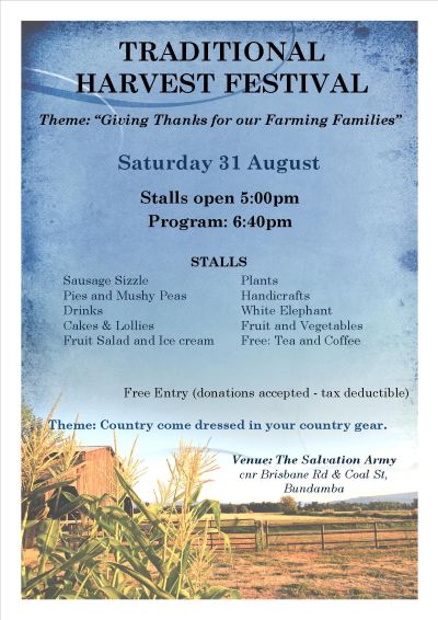 Harvest Festival | Bundamba | The Salvation Army Australia