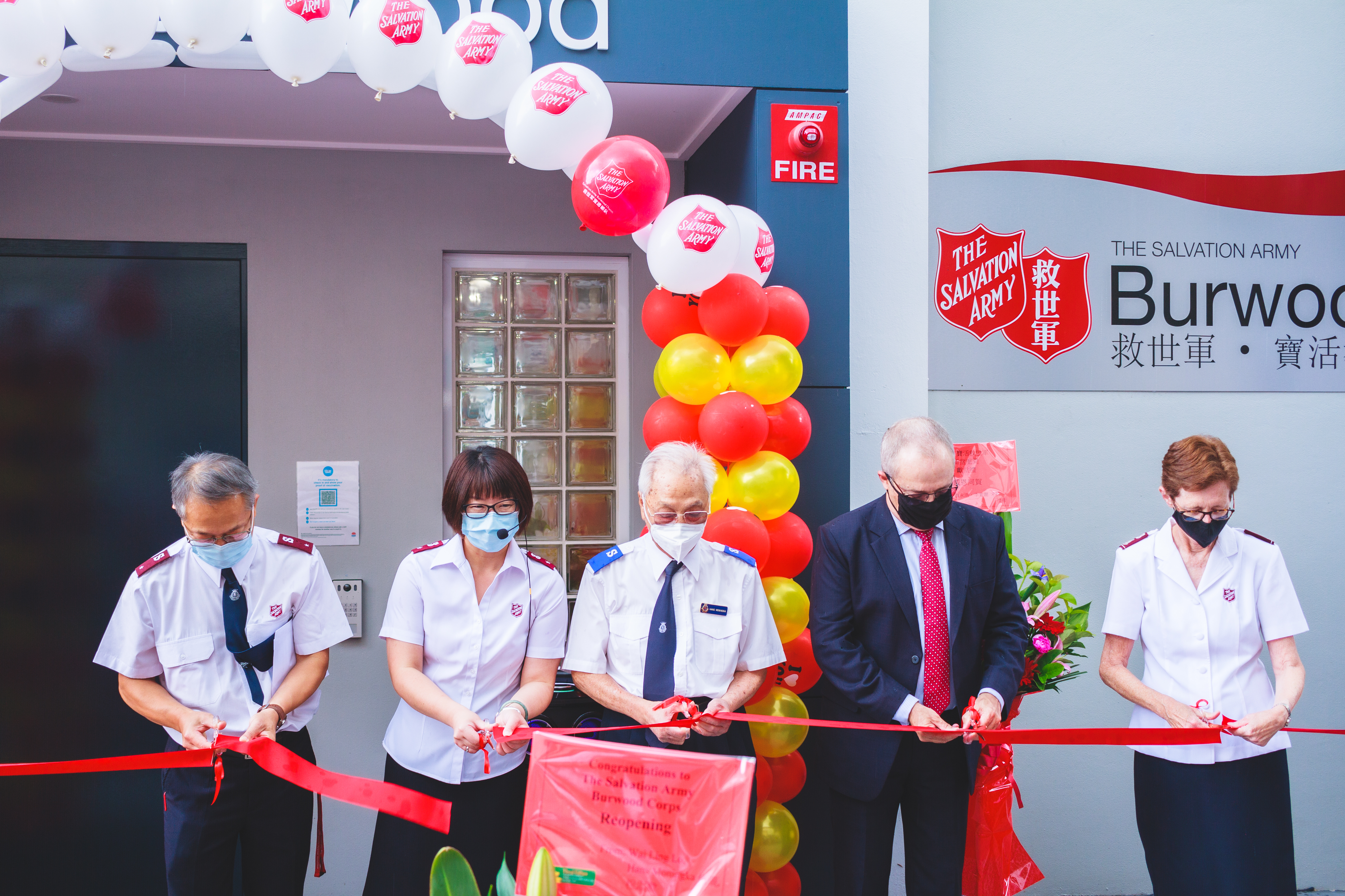 The Salvation Army Burwood Corps - Ground Re-opening - Cutting of Ribbon